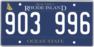 RI license plate 903996