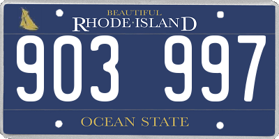 RI license plate 903997