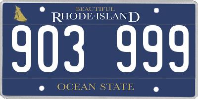 RI license plate 903999