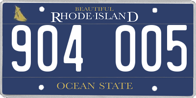 RI license plate 904005