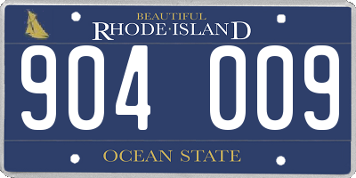 RI license plate 904009
