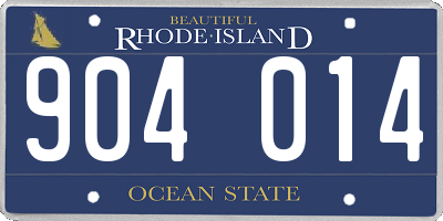 RI license plate 904014