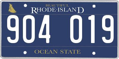 RI license plate 904019