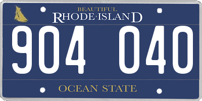 RI license plate 904040