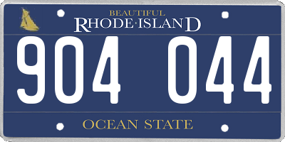 RI license plate 904044