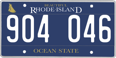 RI license plate 904046