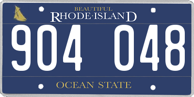 RI license plate 904048