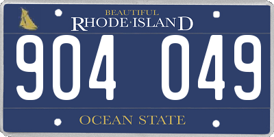 RI license plate 904049