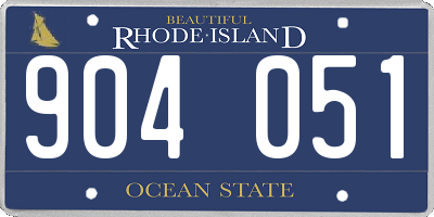 RI license plate 904051