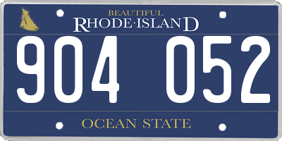 RI license plate 904052