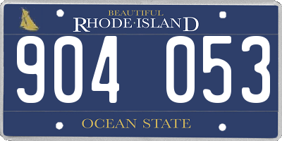 RI license plate 904053