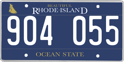 RI license plate 904055