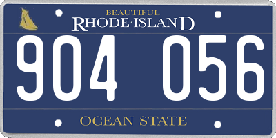 RI license plate 904056