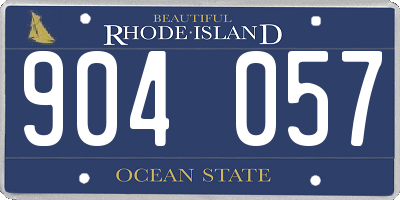 RI license plate 904057