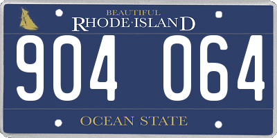 RI license plate 904064