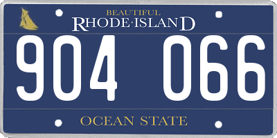 RI license plate 904066