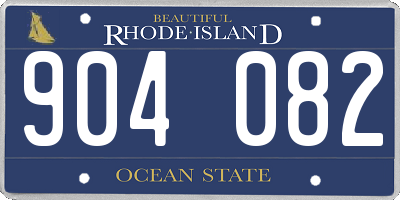 RI license plate 904082