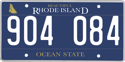 RI license plate 904084