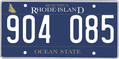 RI license plate 904085