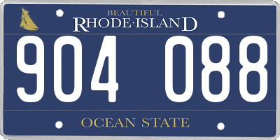 RI license plate 904088
