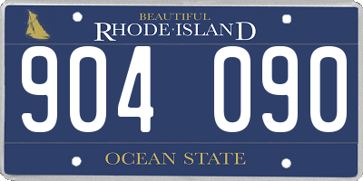 RI license plate 904090