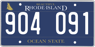 RI license plate 904091