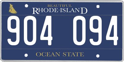 RI license plate 904094