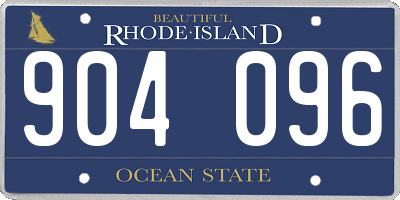 RI license plate 904096