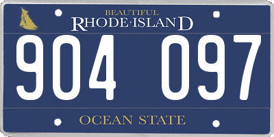 RI license plate 904097