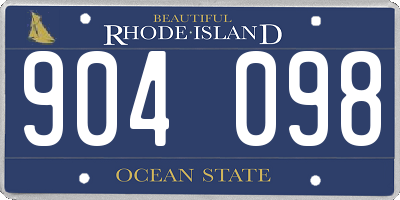 RI license plate 904098