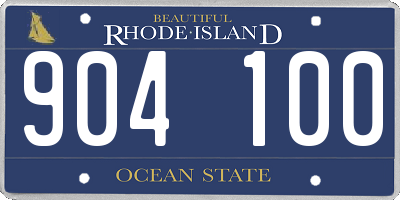 RI license plate 904100