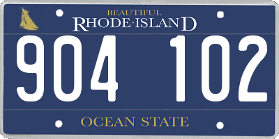 RI license plate 904102