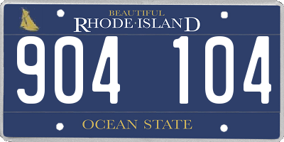 RI license plate 904104