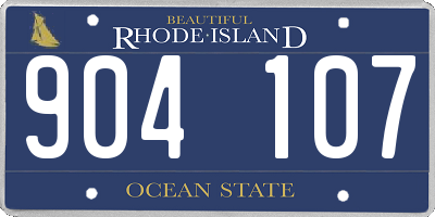 RI license plate 904107