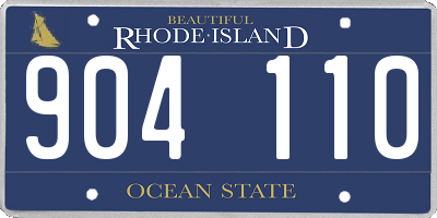 RI license plate 904110