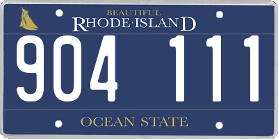 RI license plate 904111