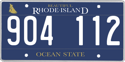 RI license plate 904112