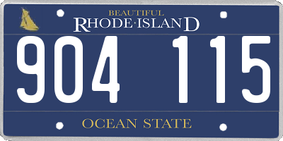 RI license plate 904115