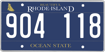 RI license plate 904118