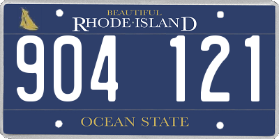 RI license plate 904121