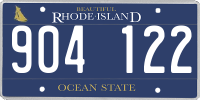 RI license plate 904122