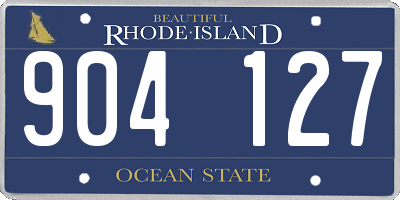 RI license plate 904127