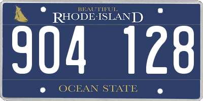 RI license plate 904128