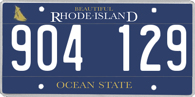 RI license plate 904129