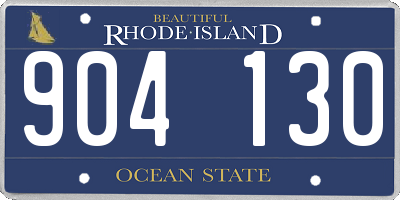 RI license plate 904130