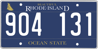 RI license plate 904131