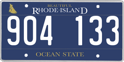 RI license plate 904133