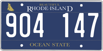 RI license plate 904147