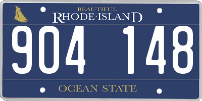 RI license plate 904148