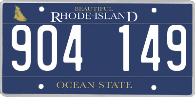 RI license plate 904149